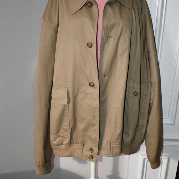 Brooks Brothers Tan Jacket Size 2XL Good Condition  Details:  100% Cotton  Butto - Picture 2 of 5
